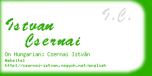 istvan csernai business card